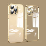 Custodia per telefono galvanica con protezione dell'obiettivo in vetro antipolvere, For iPhone 12 Pro, For iPhone 12 Pro Max