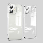 Custodia per telefono galvanica con protezione dell'obiettivo in vetro antipolvere, For iPhone 11, For iPhone 11 Pro Max