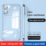 Custodia per telefono galvanica con protezione dell'obiettivo in vetro antipolvere, For iPhone 11, For iPhone 11 Pro Max