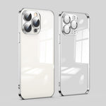 Custodia per telefono galvanica con protezione dell'obiettivo in vetro antipolvere, For iPhone 11, For iPhone 11 Pro Max