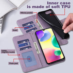 Custodia per telefono in pelle pressata con motivo ad albero e cervo, For Xiaomi Redmi 10A, For Sony Xperia 10 IV