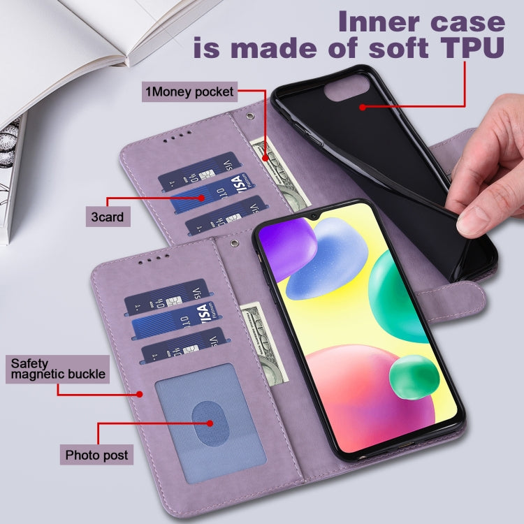 Custodia per telefono in pelle pressata con motivo ad albero e cervo, For Xiaomi Redmi 10A, For Sony Xperia 10 IV