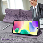 Custodia per telefono in pelle pressata con motivo ad albero e cervo, For Xiaomi Redmi 10A, For Sony Xperia 10 IV
