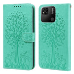 Custodia per telefono in pelle pressata con motivo ad albero e cervo, For Xiaomi Redmi 10A, For Sony Xperia 10 IV