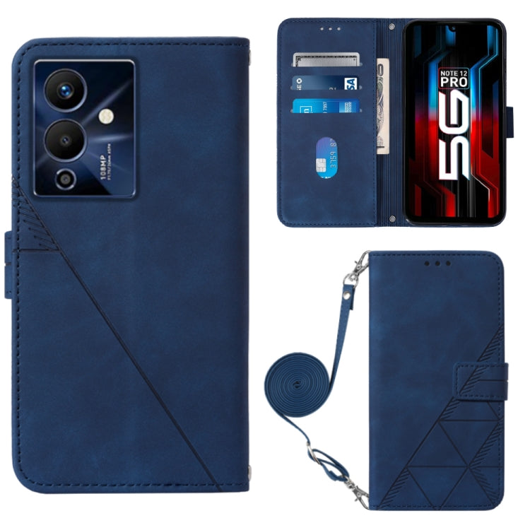 Custodia per cellulare in pelle con flip in rilievo 3D a tracolla, For Infinix Note 12 Pro 5G, For Infinix Note 12 G96, For Itel P38 / S17 / Vision 3