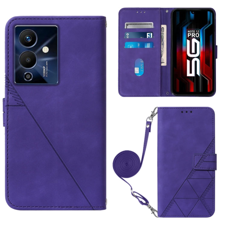 Custodia per cellulare in pelle con flip in rilievo 3D a tracolla, For Infinix Note 12 Pro 5G, For Infinix Note 12 G96, For Itel P38 / S17 / Vision 3