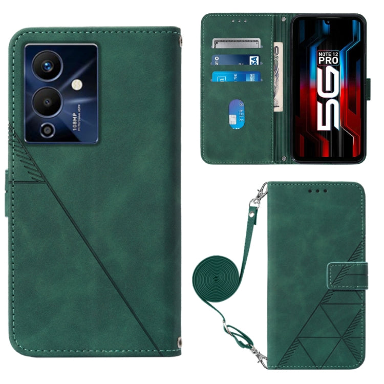 Custodia per cellulare in pelle con flip in rilievo 3D a tracolla, For Infinix Note 12 Pro 5G, For Infinix Note 12 G96, For Itel P38 / S17 / Vision 3