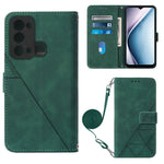 Custodia per cellulare in pelle con flip in rilievo 3D a tracolla, For Infinix Note 12 Pro 5G, For Infinix Note 12 G96, For Itel P38 / S17 / Vision 3