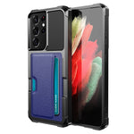 Custodia per telefono con supporto per slot per schede ZM02, For Samsung Galaxy S22 5G, For Samsung Galaxy S22+ 5G, For Samsung Galaxy S22 Ultra 5G, For Samsung Galaxy S21 5G, For Samsung Galaxy S21 FE 5G, For Samsung Galaxy S21+ 5G                    ...