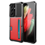 Custodia per telefono con supporto per slot per schede ZM02, For Samsung Galaxy S22 5G, For Samsung Galaxy S22+ 5G, For Samsung Galaxy S22 Ultra 5G, For Samsung Galaxy S21 5G, For Samsung Galaxy S21 FE 5G, For Samsung Galaxy S21+ 5G                    ...