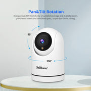 SriHome SH042 2.0MP 1080P HD AI WiFi Pan-tilt Telecamera di sorveglianza, SH042
