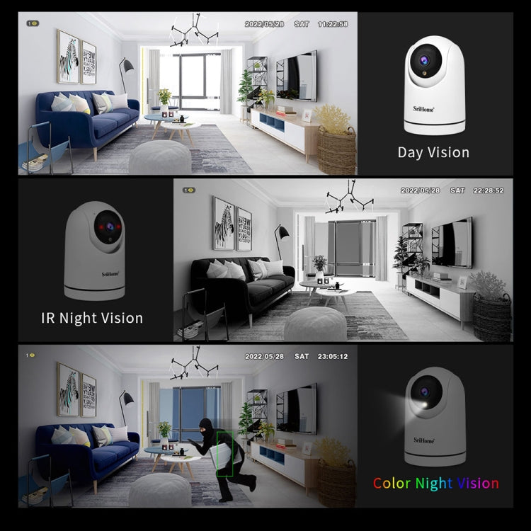 Telecamera WiFi 1080P Pan-Tilt SH042 con audio bidirezionale