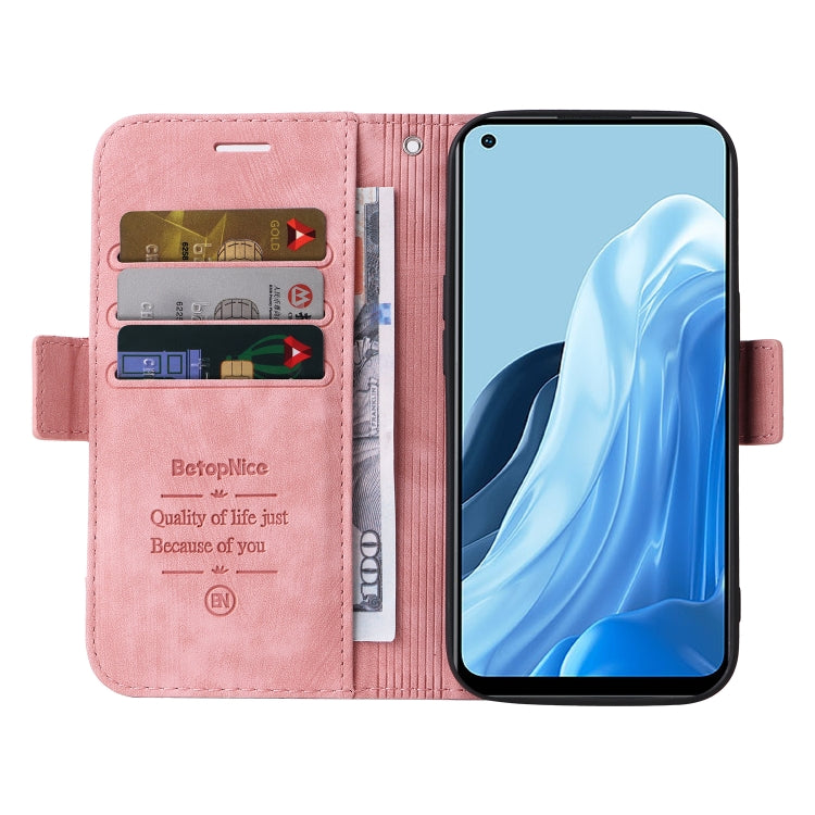 BETOPNICE Custodia per telefono in pelle con fibbia a doppio lato, For OPPO Reno7 / F21 Pro, For Realme 9i / A96 4G / A76 4G / A36 4G, For vivo S12, For OPPO Reno 7 5G Global / Find X5 Lite