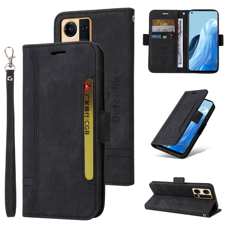 BETOPNICE Custodia per telefono in pelle con fibbia a doppio lato, For OPPO Reno7 / F21 Pro, For Realme 9i / A96 4G / A76 4G / A36 4G, For vivo S12, For OPPO Reno 7 5G Global / Find X5 Lite