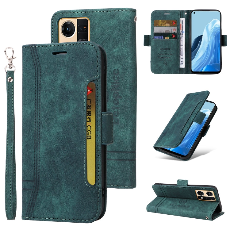 BETOPNICE Custodia per telefono in pelle con fibbia a doppio lato, For OPPO Reno7 / F21 Pro, For Realme 9i / A96 4G / A76 4G / A36 4G, For vivo S12, For OPPO Reno 7 5G Global / Find X5 Lite