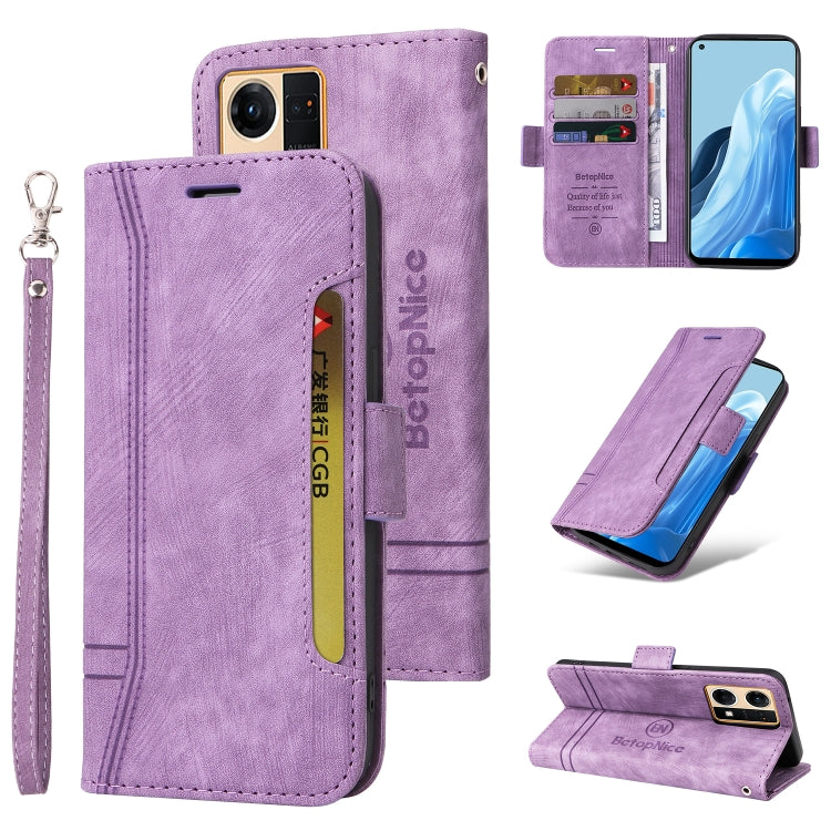 BETOPNICE Custodia per telefono in pelle con fibbia a doppio lato, For OPPO Reno7 / F21 Pro, For Realme 9i / A96 4G / A76 4G / A36 4G, For vivo S12, For OPPO Reno 7 5G Global / Find X5 Lite