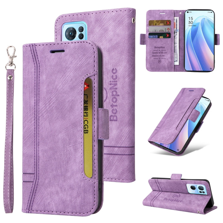 BETOPNICE Custodia per telefono in pelle con fibbia a doppio lato, For Realme GT Neo2 5G CN Version, For vivo S12 Pro / V23 Pro 5G, For OPPO Reno 7 Pro 5G, For Realme C21