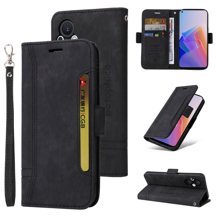 BETOPNICE Custodia per telefono in pelle con fibbia a doppio lato, For vivo Y76 5G, For OPPO Reno 7Z 5G, For Realme C20 / C11 2021, For vivo Y55 5G Global / Y75 5G Global