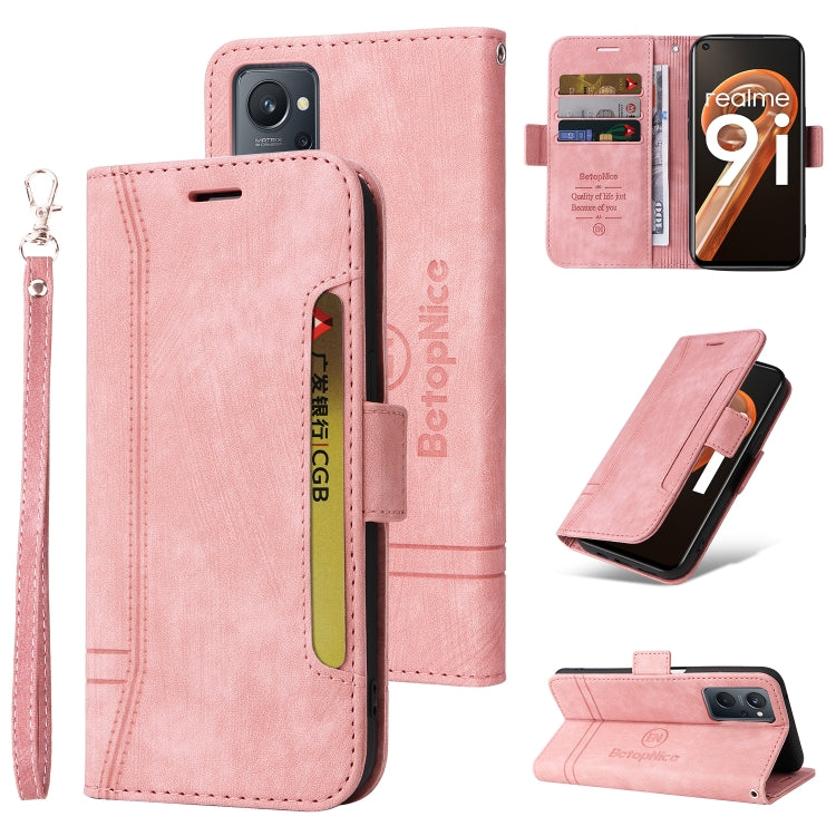 BETOPNICE Custodia per telefono in pelle con fibbia a doppio lato, For OPPO Reno7 / F21 Pro, For Realme 9i / A96 4G / A76 4G / A36 4G, For vivo S12, For OPPO Reno 7 5G Global / Find X5 Lite