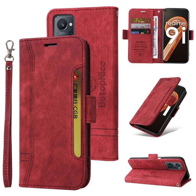 BETOPNICE Custodia per telefono in pelle con fibbia a doppio lato, For OPPO Reno7 / F21 Pro, For Realme 9i / A96 4G / A76 4G / A36 4G, For vivo S12, For OPPO Reno 7 5G Global / Find X5 Lite