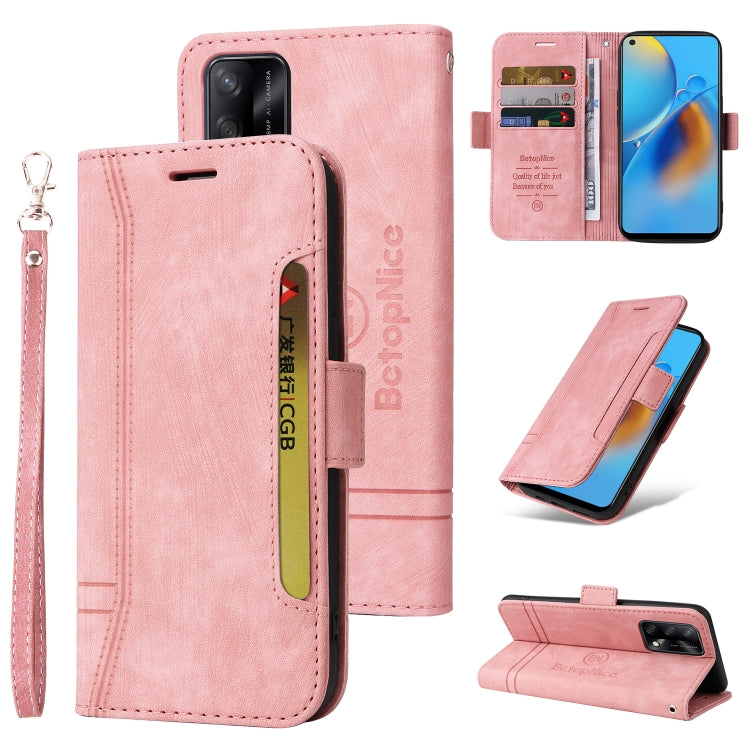 BETOPNICE Custodia per telefono in pelle con fibbia a doppio lato, For OPPO A74 4G, For OPPO A57 5G, For OPPO A54 4G / A16 / A16s, For OPPO A15