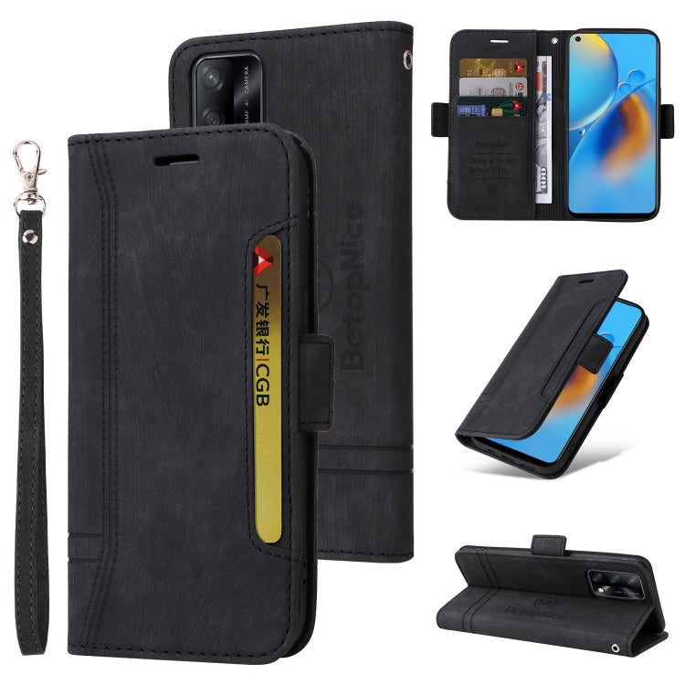 BETOPNICE Custodia per telefono in pelle con fibbia a doppio lato, For OPPO A74 4G, For OPPO A57 5G, For OPPO A54 4G / A16 / A16s, For OPPO A15