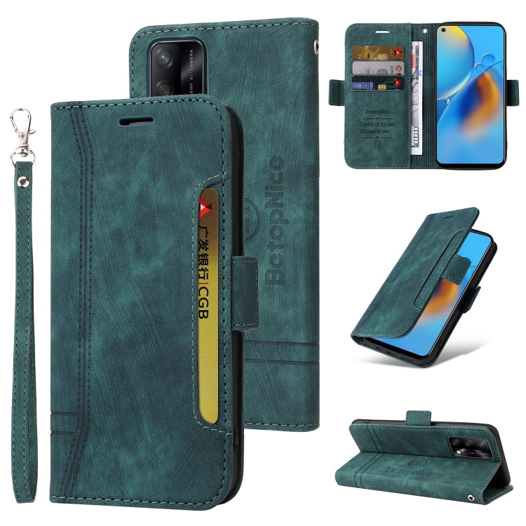 BETOPNICE Custodia per telefono in pelle con fibbia a doppio lato, For OPPO A74 4G, For OPPO A57 5G, For OPPO A54 4G / A16 / A16s, For OPPO A15
