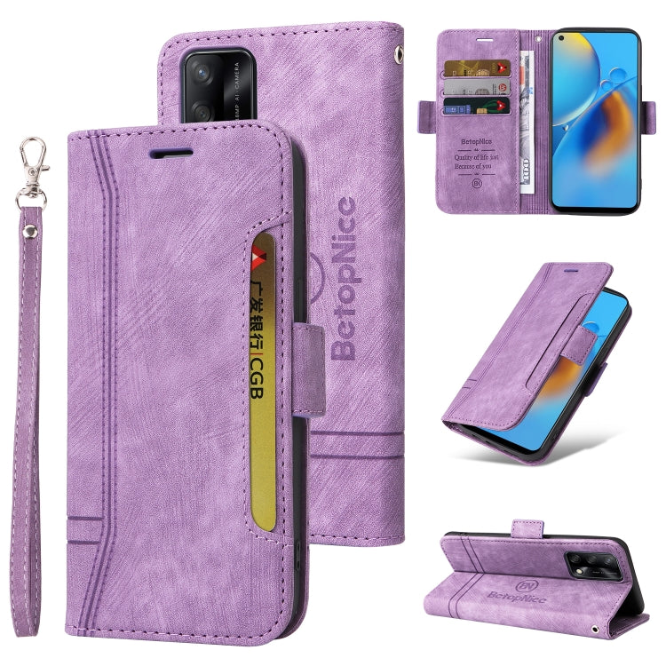 BETOPNICE Custodia per telefono in pelle con fibbia a doppio lato, For OPPO A74 4G, For OPPO A57 5G, For OPPO A54 4G / A16 / A16s, For OPPO A15