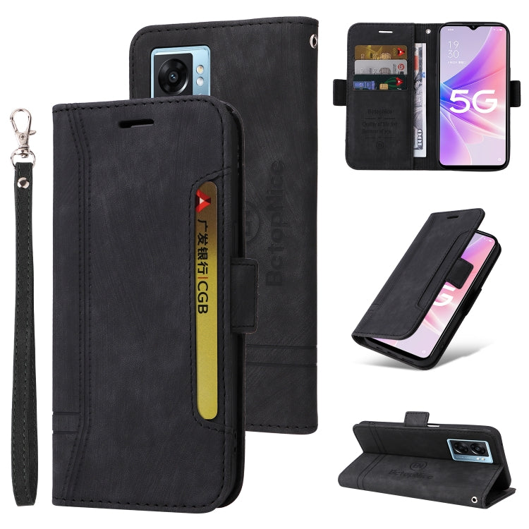BETOPNICE Custodia per telefono in pelle con fibbia a doppio lato, For OPPO A74 4G, For OPPO A57 5G, For OPPO A54 4G / A16 / A16s, For OPPO A15