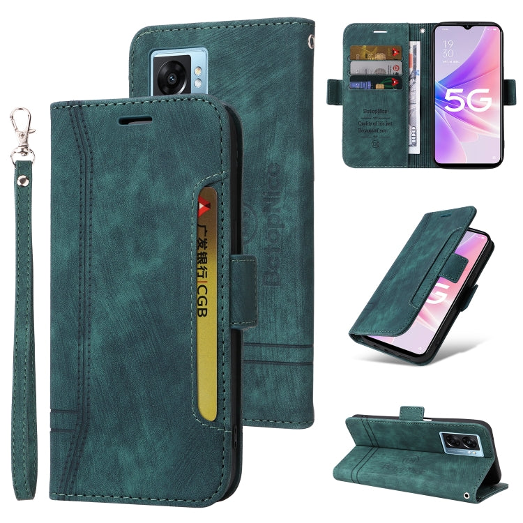 BETOPNICE Custodia per telefono in pelle con fibbia a doppio lato, For OPPO A74 4G, For OPPO A57 5G, For OPPO A54 4G / A16 / A16s, For OPPO A15