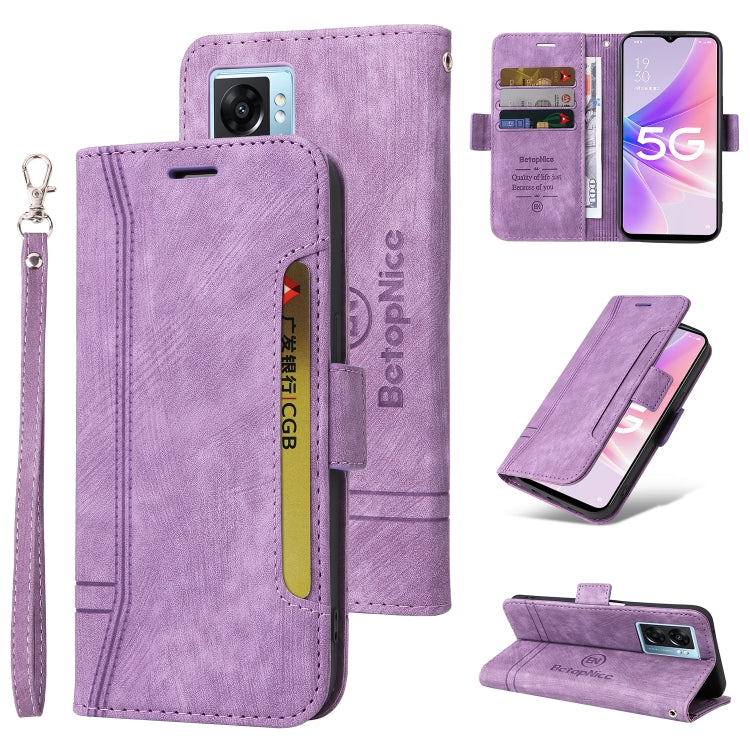 BETOPNICE Custodia per telefono in pelle con fibbia a doppio lato, For OPPO A74 4G, For OPPO A57 5G, For OPPO A54 4G / A16 / A16s, For OPPO A15