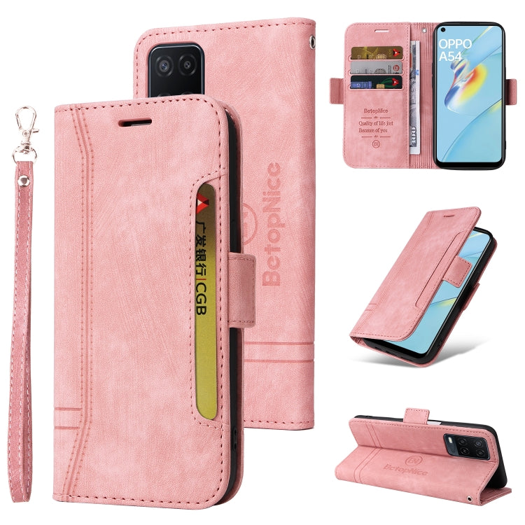 BETOPNICE Custodia per telefono in pelle con fibbia a doppio lato, For OPPO A74 4G, For OPPO A57 5G, For OPPO A54 4G / A16 / A16s, For OPPO A15
