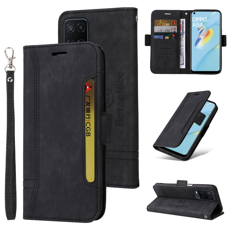 BETOPNICE Custodia per telefono in pelle con fibbia a doppio lato, For OPPO A74 4G, For OPPO A57 5G, For OPPO A54 4G / A16 / A16s, For OPPO A15