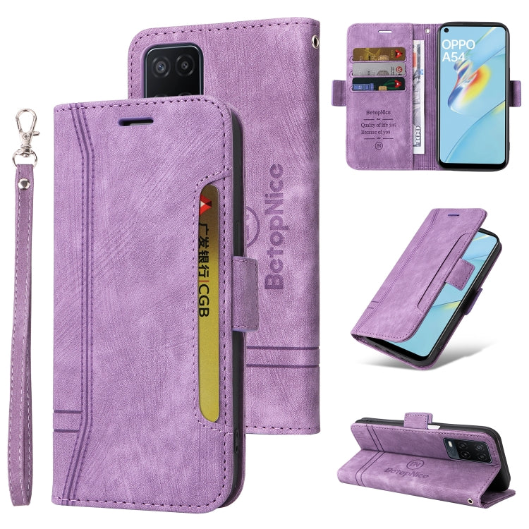BETOPNICE Custodia per telefono in pelle con fibbia a doppio lato, For OPPO A74 4G, For OPPO A57 5G, For OPPO A54 4G / A16 / A16s, For OPPO A15