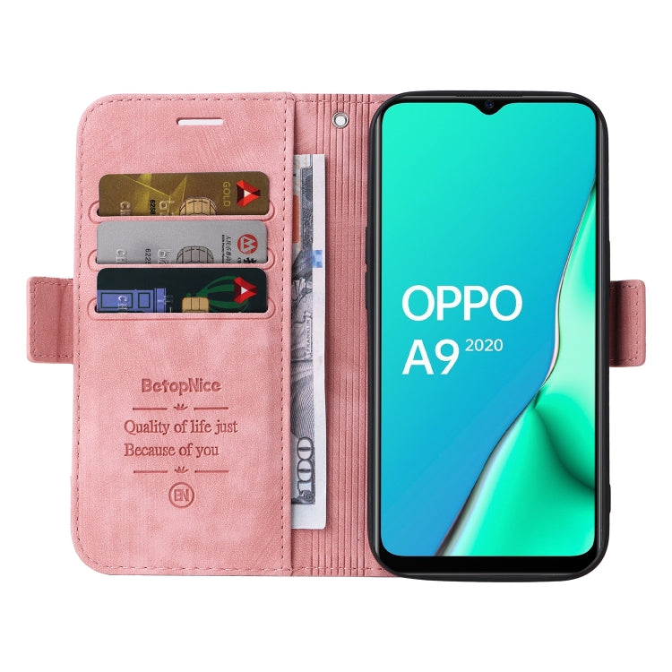 BETOPNICE Custodia per telefono in pelle con fibbia a doppio lato, For OPPO A9 2020, For OPPO A7 / A5s