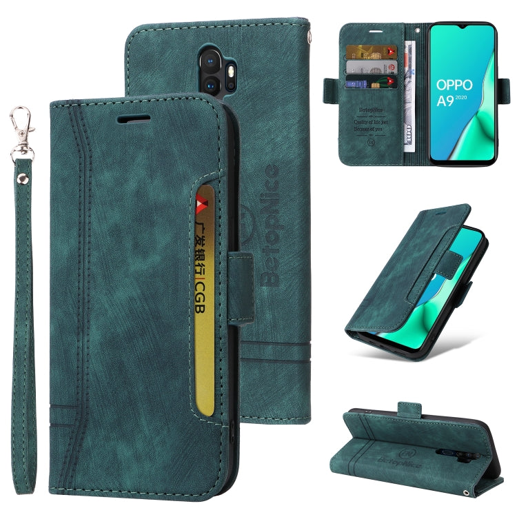 BETOPNICE Custodia per telefono in pelle con fibbia a doppio lato, For OPPO A9 2020, For OPPO A7 / A5s