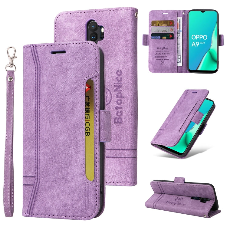 BETOPNICE Custodia per telefono in pelle con fibbia a doppio lato, For OPPO A9 2020, For OPPO A7 / A5s