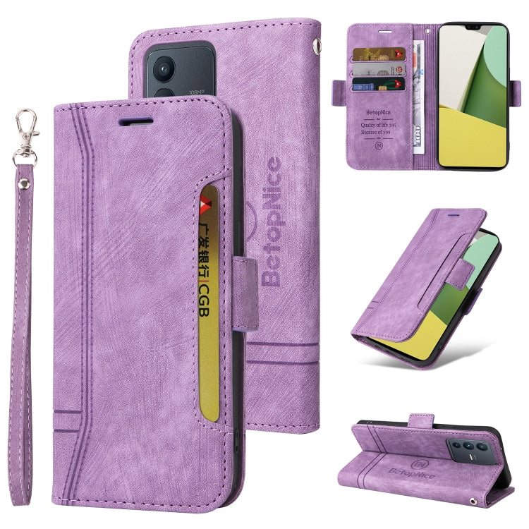 BETOPNICE Custodia per telefono in pelle con fibbia a doppio lato, For OPPO Reno7 / F21 Pro, For Realme 9i / A96 4G / A76 4G / A36 4G, For vivo S12, For OPPO Reno 7 5G Global / Find X5 Lite