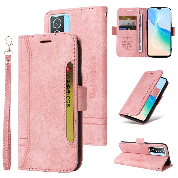 BETOPNICE Custodia per telefono in pelle con fibbia a doppio lato, For vivo Y76 5G, For OPPO Reno 7Z 5G, For Realme C20 / C11 2021, For vivo Y55 5G Global / Y75 5G Global