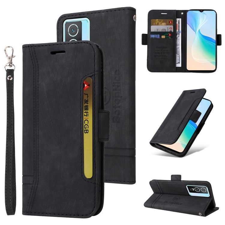 BETOPNICE Custodia per telefono in pelle con fibbia a doppio lato, For vivo Y76 5G, For OPPO Reno 7Z 5G, For Realme C20 / C11 2021, For vivo Y55 5G Global / Y75 5G Global