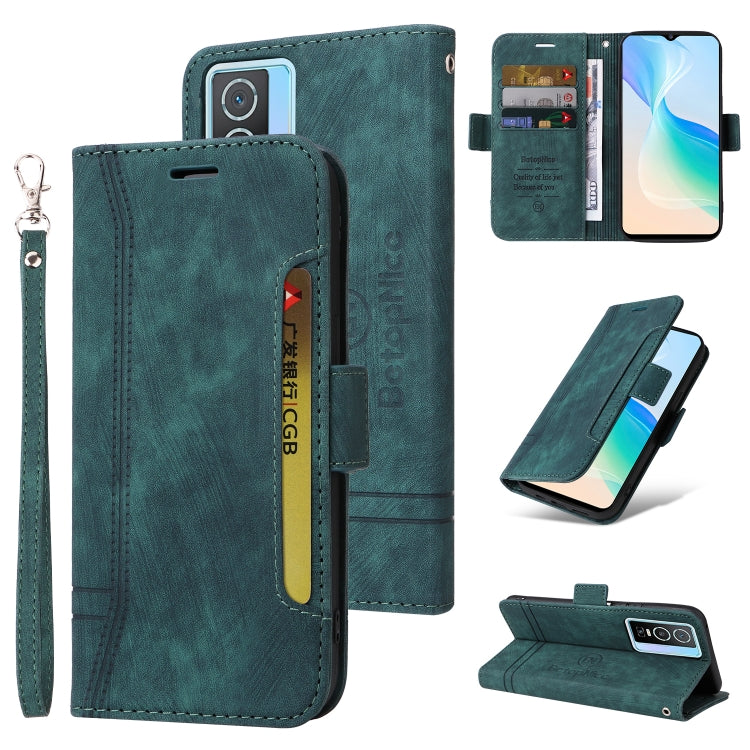 BETOPNICE Custodia per telefono in pelle con fibbia a doppio lato, For vivo Y76 5G, For OPPO Reno 7Z 5G, For Realme C20 / C11 2021, For vivo Y55 5G Global / Y75 5G Global