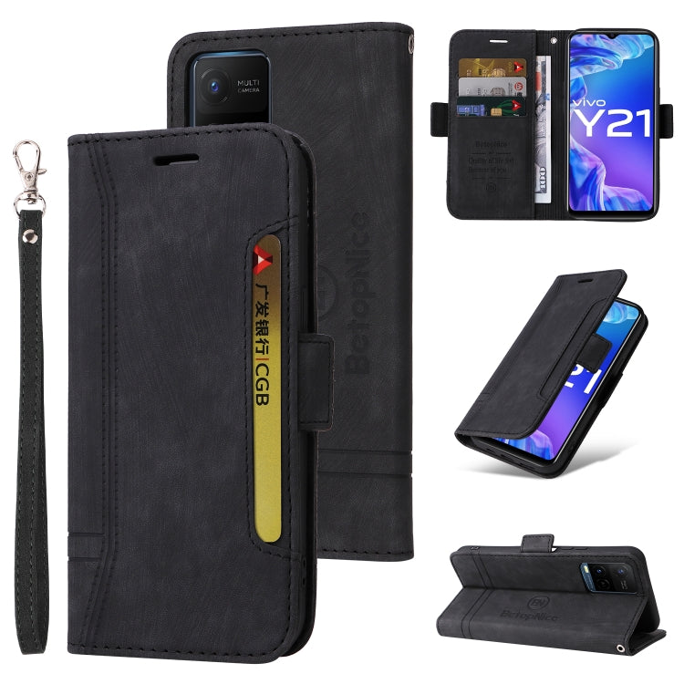 BETOPNICE Custodia per telefono in pelle con fibbia a doppio lato, For Realme C15, For vivo Y21 2021, For Realme 9 Pro, For vivo Y20, For Realme 9 Pro+