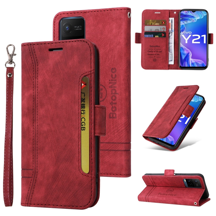 BETOPNICE Custodia per telefono in pelle con fibbia a doppio lato, For Realme C15, For vivo Y21 2021, For Realme 9 Pro, For vivo Y20, For Realme 9 Pro+