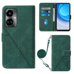 Custodia per cellulare in pelle con flip in rilievo 3D a tracolla, For Tecno Camon 19, For Tecno Camon 19 Neo, For Tecno Camon 19 Pro 5G, For Tecno Pop 6