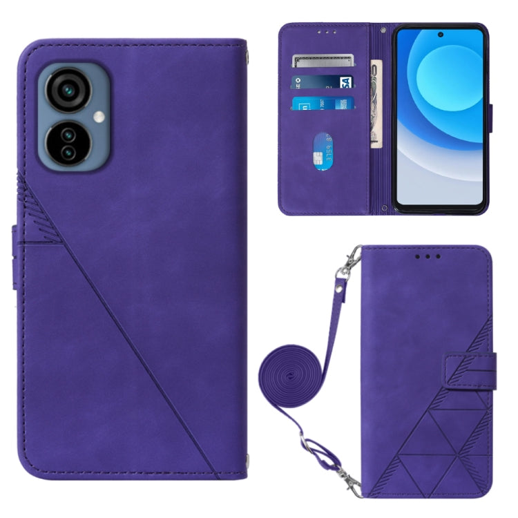 Custodia per cellulare in pelle con flip in rilievo 3D a tracolla, For Tecno Camon 19, For Tecno Camon 19 Neo, For Tecno Camon 19 Pro 5G, For Tecno Pop 6