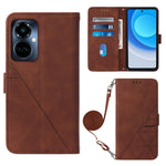 Custodia per cellulare in pelle con flip in rilievo 3D a tracolla, For Tecno Camon 19, For Tecno Camon 19 Neo, For Tecno Camon 19 Pro 5G, For Tecno Pop 6