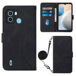 Custodia per cellulare in pelle con flip in rilievo 3D a tracolla, For Tecno Camon 19, For Tecno Camon 19 Neo, For Tecno Camon 19 Pro 5G, For Tecno Pop 6