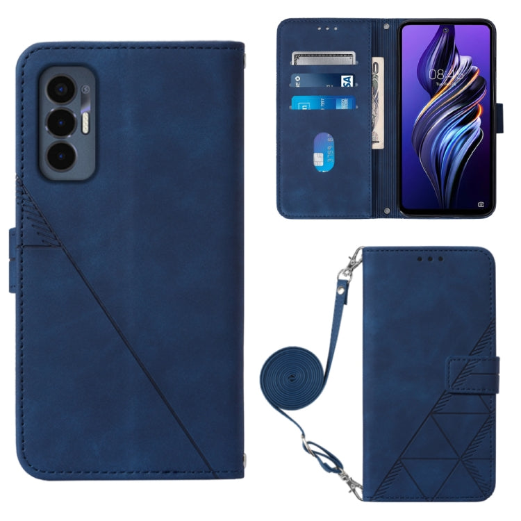 Custodia per cellulare in pelle con flip in rilievo 3D a tracolla, For OnePlus 10T 5G Global, For Tecno Pova 3 LE7, For Tecno Spark 9 Pro / Spark 9T, For ZTE Blade A52