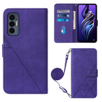 Custodia per cellulare in pelle con flip in rilievo 3D a tracolla, For OnePlus 10T 5G Global, For Tecno Pova 3 LE7, For Tecno Spark 9 Pro / Spark 9T, For ZTE Blade A52