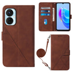 Custodia per cellulare in pelle con flip in rilievo 3D a tracolla, For OnePlus 10T 5G Global, For Tecno Pova 3 LE7, For Tecno Spark 9 Pro / Spark 9T, For ZTE Blade A52